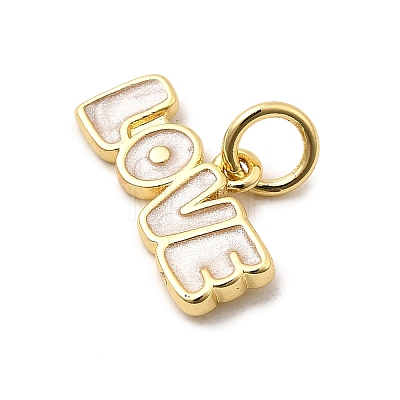Brass Enamel Charms KK-A268-10G-01-1