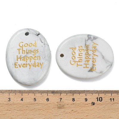 Natural Howlite Pendants G-K353-06E-1
