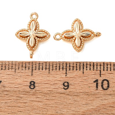 Brass Connector Charms KK-CBAB2E2-01G-1