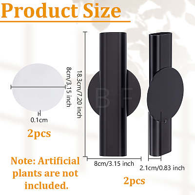 Iron Wall Hanging Vase AJEW-WH0481-420EB-1