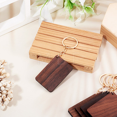 Walnut Wood Pendant Keychains KEYC-TAC0034-06A-1