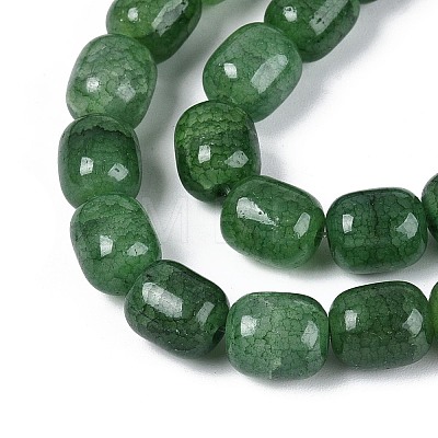 Baking Paint Crackle Glass Beads Strands DGLA-N019-01B-14-1