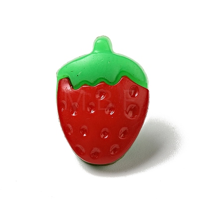 Acrylic Strawberry Shank Buttons BUTT-E025-03-1