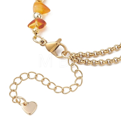 304 Stainless Steel Cross Charm Bracelets BJEW-JB13419-1