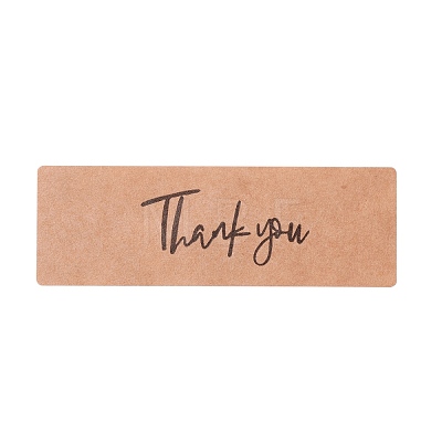 Rectangle Thank You Theme Paper Stickers DIY-B041-33B-1