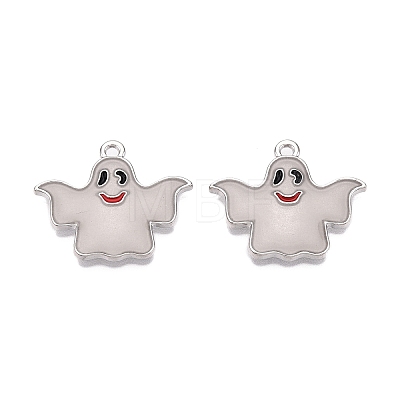 Halloween Theme Rack Plating Luminous Alloy Enamel Pendants ENAM-N056-238P-1