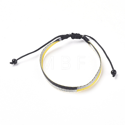 Unisex Adjustable Braided Bead Bracelets BJEW-J181-01A-1
