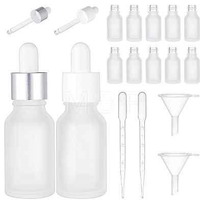 12 Sets 2 Styles Glass Dropper Bottles MRMJ-OC0003-96-1