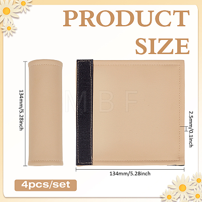 Eco-friendly Leather Car Door Handle Protective Cover FIND-WH0139-972A-1