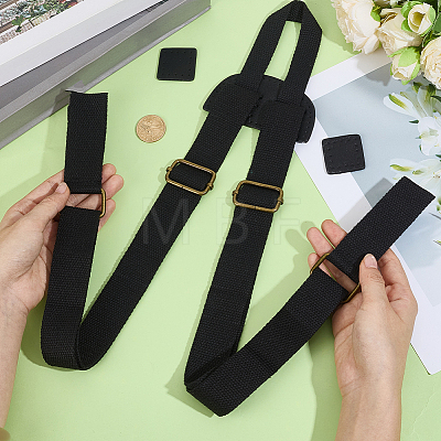 1 Set Nylon & PU Leather Adjustable Webbing Bag Straps DIY-CL0001-88A-1