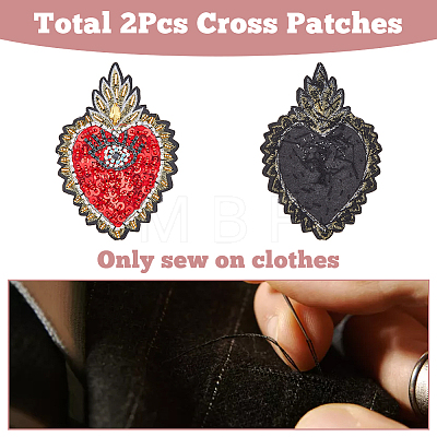 Handmade Polyester Cloth Patches PATC-WH0008-08B-1