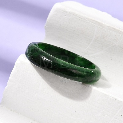 Natural Myanmar Jade Dyed Finger Ring RJEW-C160-01B-1