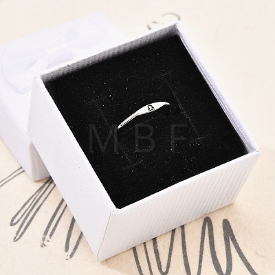 Rhodium Plated 925 Sterling Silver Adjustable Rings RJEW-S397-01P-11-1
