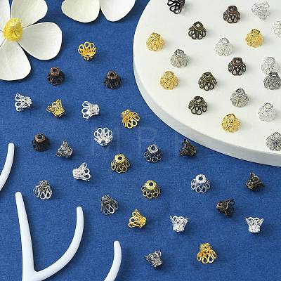 600PCS 6Colors Iron Bead Caps IFIN-YW0003-06-1