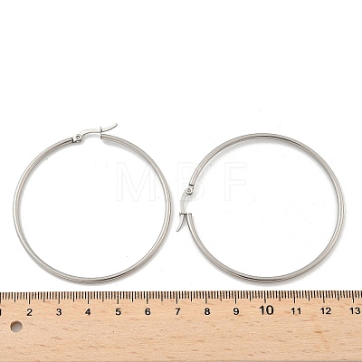 Tarnish Resistant 304 Stainless Steel Big Hoop Earrings X-EJEW-F105-04P-1