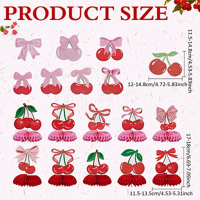 2 Bags 2 Styles Paper Cherry Hanging Banners AJEW-ME0003-93-1