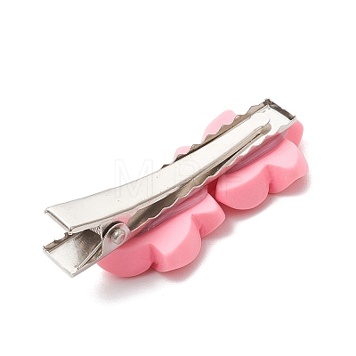 2Pcs 2 Colors Plumeria Flower Iron Flat Alligator Hair Clips PHAR-JH00131-1