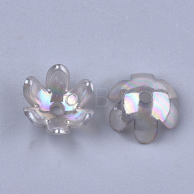 Transparent Acrylic Bead Caps TACR-T007-07-1