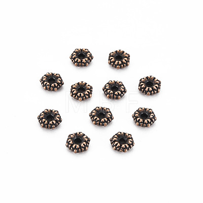 Tibetan Style Alloy Spacer Beads TIBEB-S039-019R-NR-1