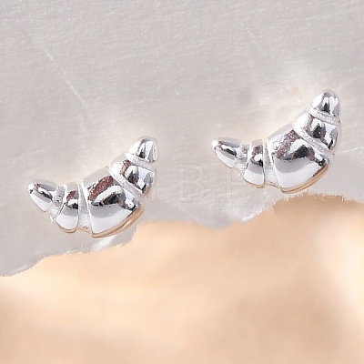 925 Sterling Silver Stud Earrings EJEW-R015-03S-1