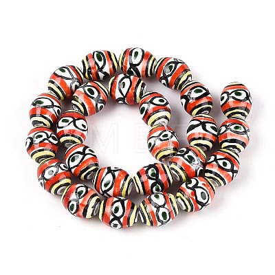 Handmade Porcelain Ceramic Beads Strands PORC-T135-07D-1