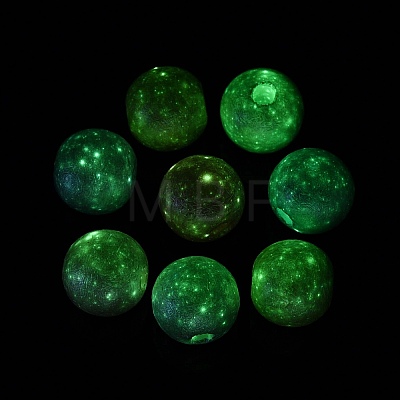 Luminous UV Plating Opaque Acrylic Beads OACR-Q204-16MM-01-1