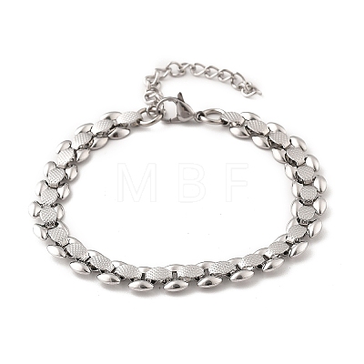 304 Stainless Steel Oval Link Bracelets for Women BJEW-F488-19P-1