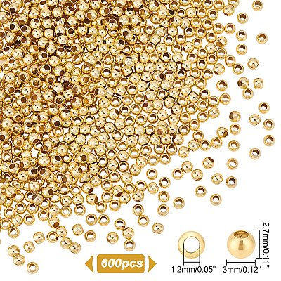 Unicraftale 600Pcs Rack Plating Brass Spacer Beads KK-UN0001-46-1