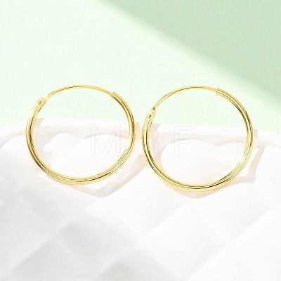 925 Sterling Silver Huggie Hoop Earrings EJEW-C179-05A-G-1