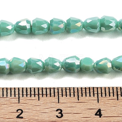 Electroplate Glass Beads Strands EGLA-D030-P4mm-B09-1