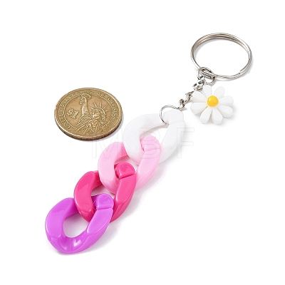 Acrylic Curb Chain Keychain KEYC-JKC00633-01-1