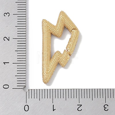 Rack Plating Brass Micro Pave Cubic Zirconia Spring Gate Rings Clasps KK-NH0002-15G-02-1