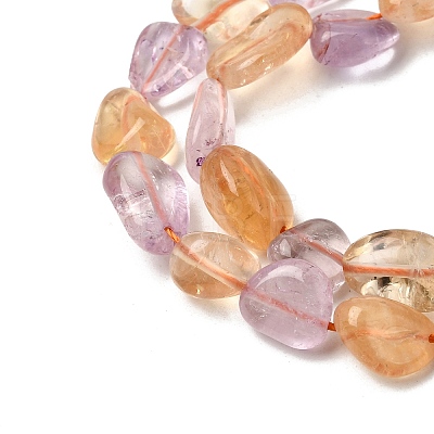 Natural Amethyst and Citrine Beads Strands X-G-D0002-D77-1