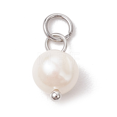 Natural Cultured Freshwater Pearl Two Sides Polished Charms PALLOY-JF04036-03-1