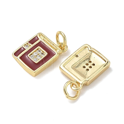 Brass with Crystal Rhinestone & Enamel Charms RB-CBA6830-10G-01-1