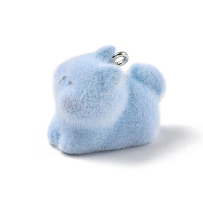 Flocky Resin Pendants FIND-A061-01J-1