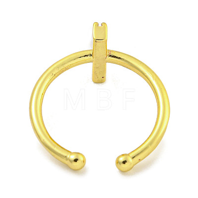 Rack Plating Brass Open Cuff Rings for Women RJEW-F162-01G-I-1