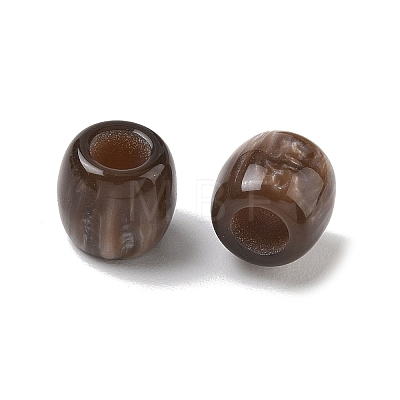 Opaque Resin European Beads RESI-F073-09-1