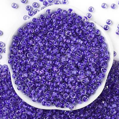 Transparent Inside Colours Glass Seed Beads SEED-A032-04A-1