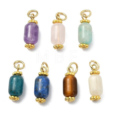 Natural Mixed Gemstone Pendants PALLOY-JF05821-1