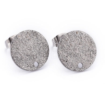 Non-Tarnish 304 Stainless Steel Stud Earring Findings STAS-Z021-C-01P-1