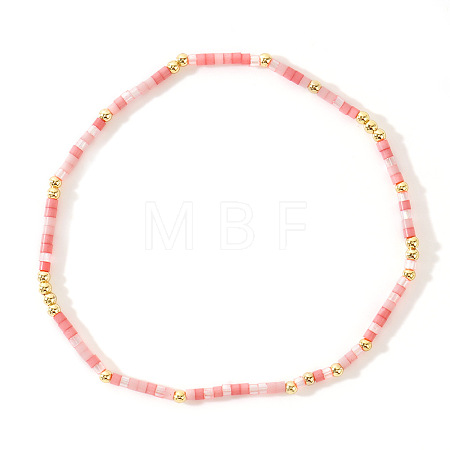 Minimalist Plastic & Brass Beads Stretch Bracelets for Women MY0437-5-1