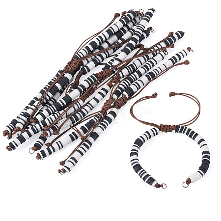 Handmade Polymer Clay Bead Bracelets Making AJEW-TAC00075-1