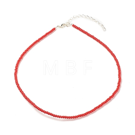 Glass Seed Beaded Necklace NJEW-JN03825-02-1