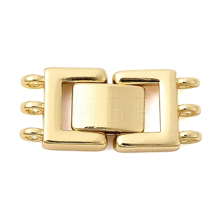 Brass Fold Over Clasps KK-Z150-20G-01-1
