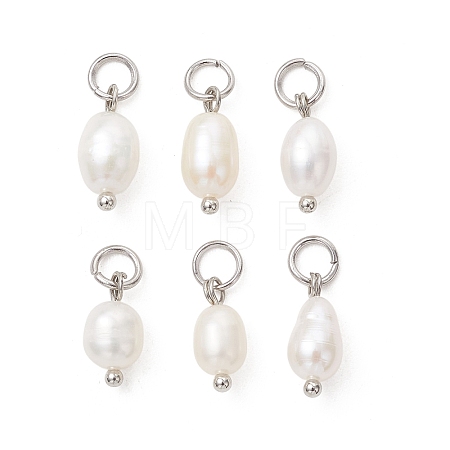 Natural Cultured Freshwater Pearl Pendants PALLOY-JF05443-01-1