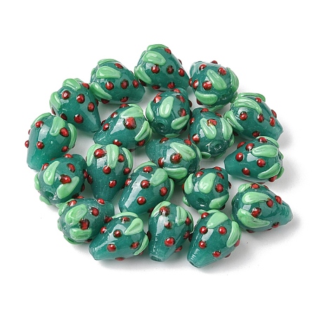 20Pcs Handmade Lampwork Bumpy Beads LAMP-YW0001-81A-1