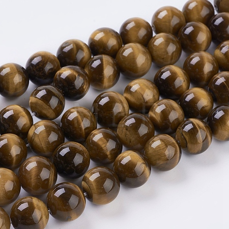 Tiger Eye Beads Strands X-G-C076-12mm-1B-1