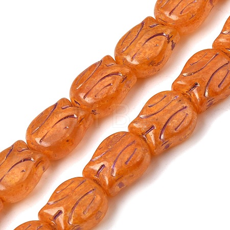 Painted Glass Beads Strands GLAA-Z021-20E-1