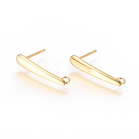 Ion Plating(IP) 304 Stainless Steel Ear Stud Components STAS-I120-18B-G-1
